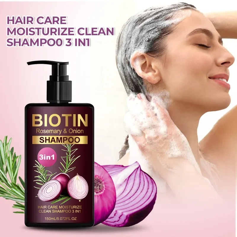Hair Care Natural Ingredients - 150 مل شامبو بيوتين روزماري والبصل