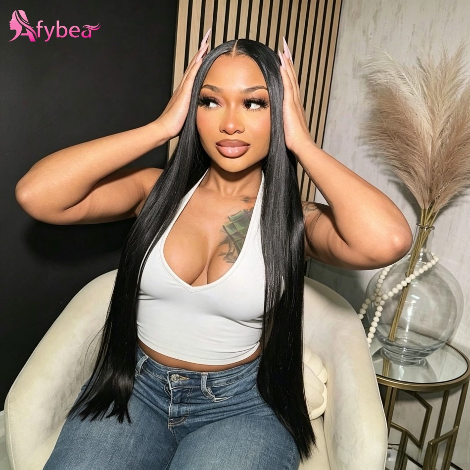 Lace Front Wig - شعر مستعار بشري طبيعي مستقيم بدون