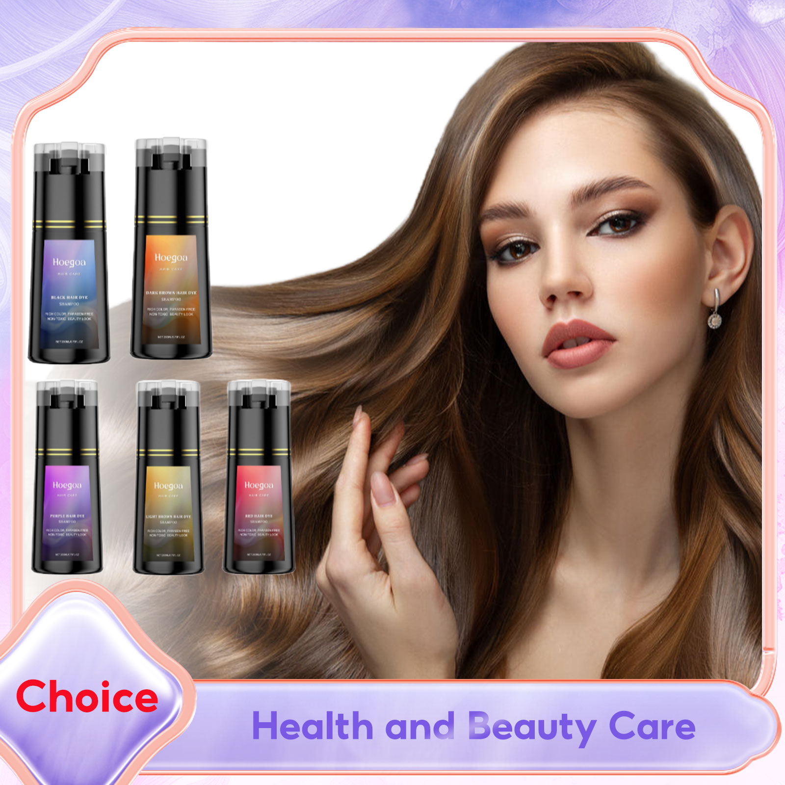 Hair Care Natural Ingredients - شامبو صبغ الشعر لتغطية الشعر الرمادي