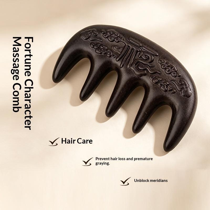 Hair Care Wella - مشط تدليك فروة الرأس العشبي الطبيعي،
