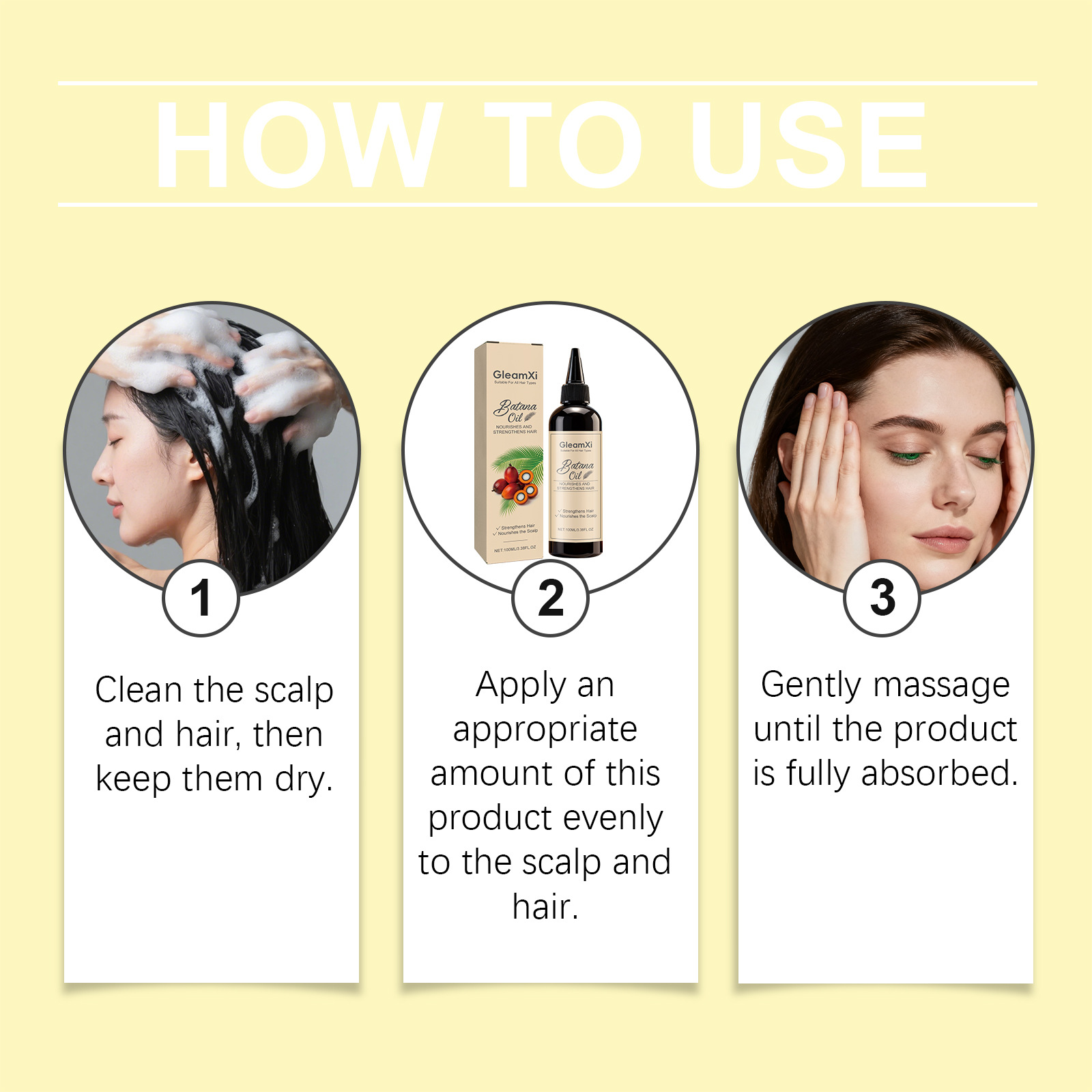Hair Care Natural - زيت باتانا الأساسي للشعر لتقوية جذور