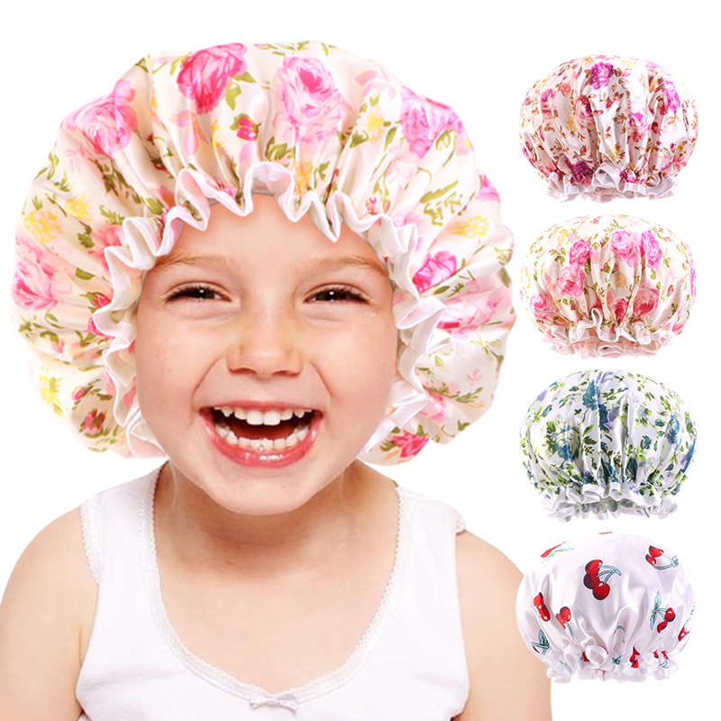 Hair Care For 5 Year Old Girl - قبعة استحمام بطبقة مزدوجة قابلة للتعديل