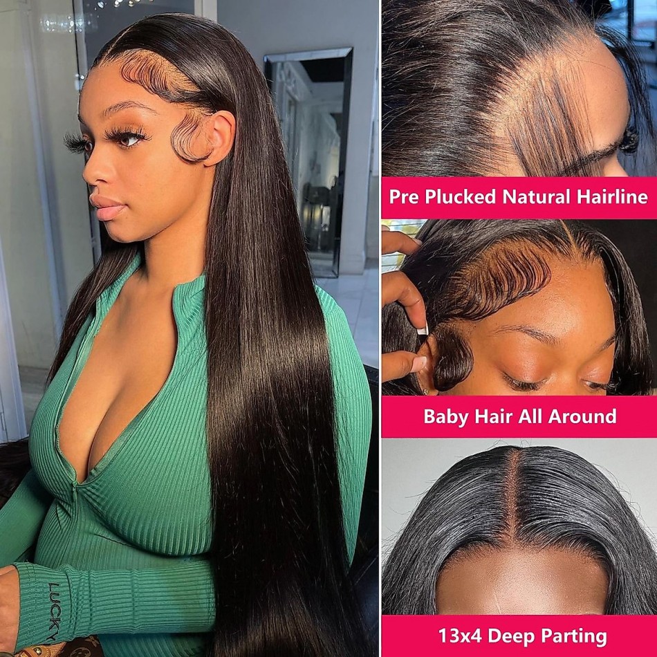 شعر مستعار بشري طبيعي مستقيم ب - مراجعة Lace Front Wig وسعره