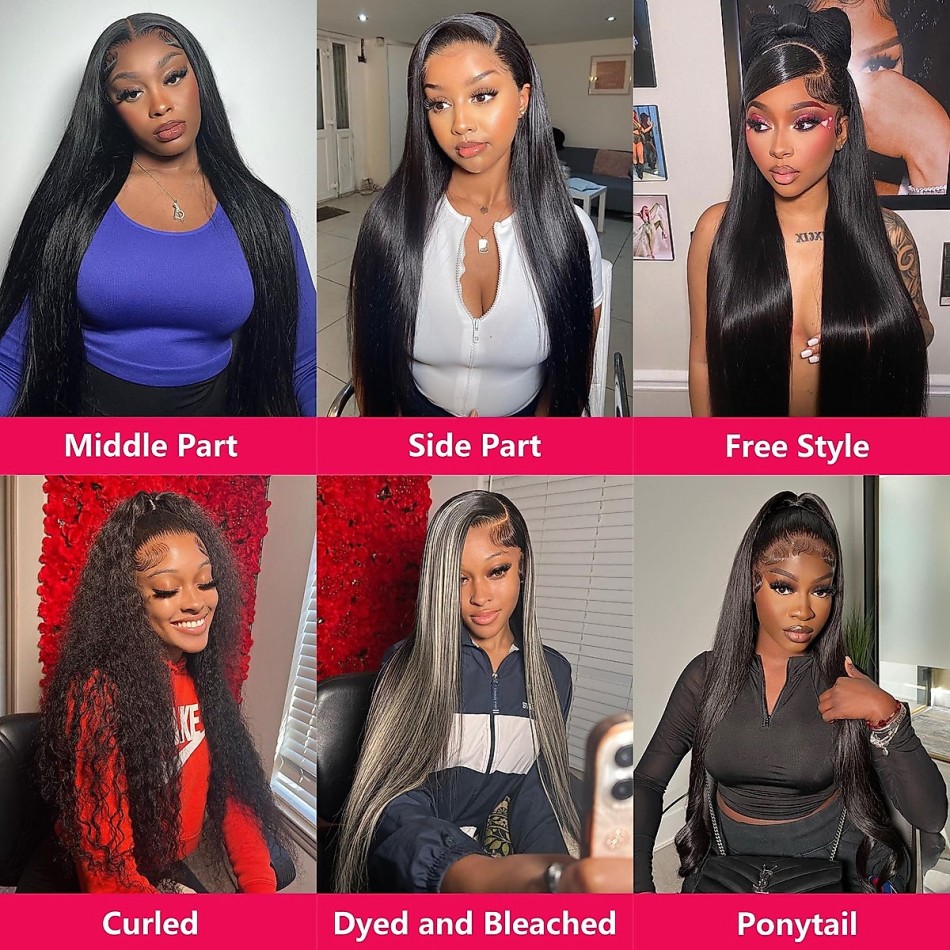 شعر مستعار بشري طبيعي مستقيم ب - مراجعة Lace Front Wig وسعره