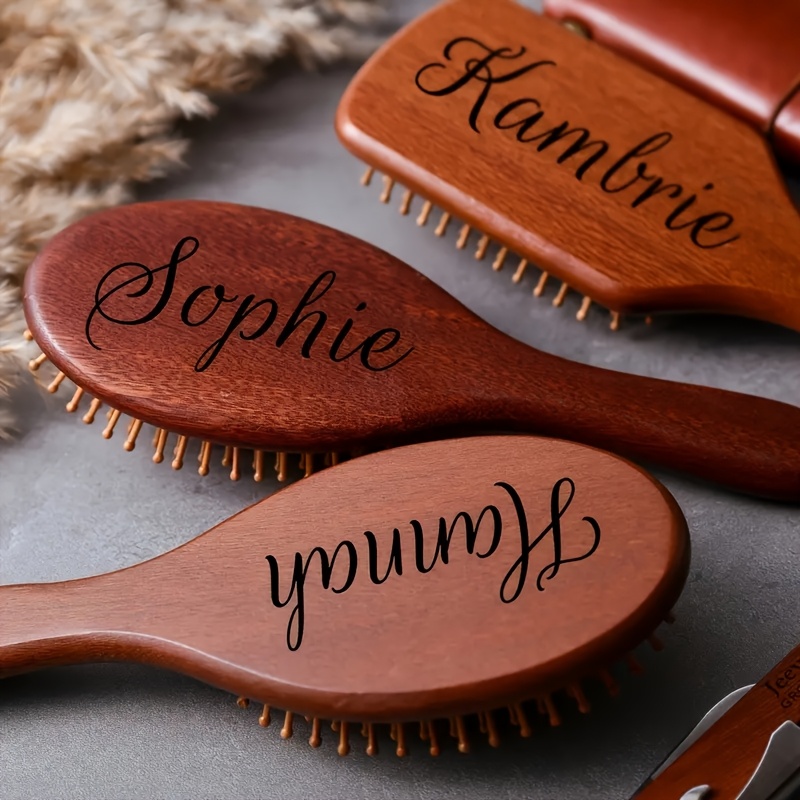 مشط شعر من خشب الصندل ذو اسم م - مراجعة Hair Care Names وسعره
