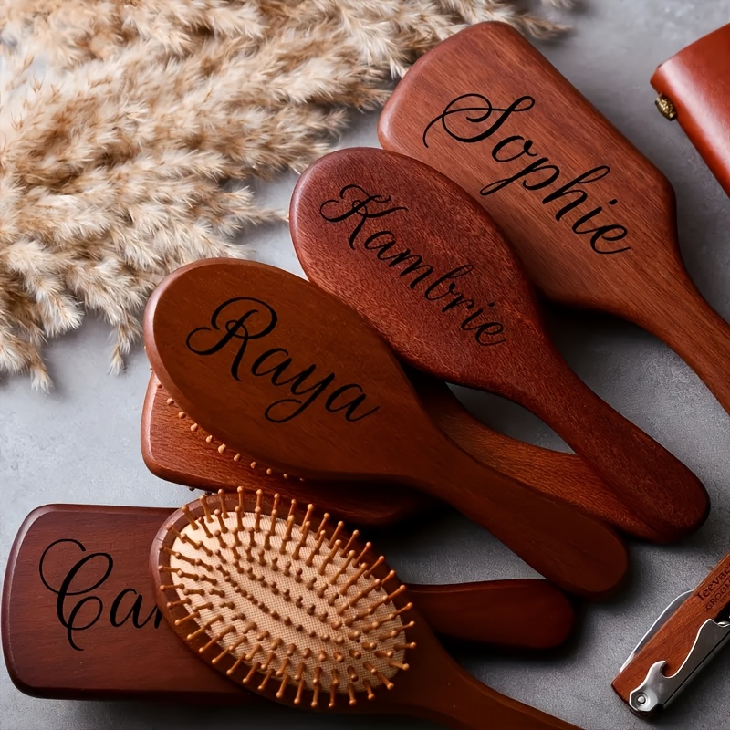مشط شعر من خشب الصندل ذو اسم م - مراجعة Hair Care Names وسعره