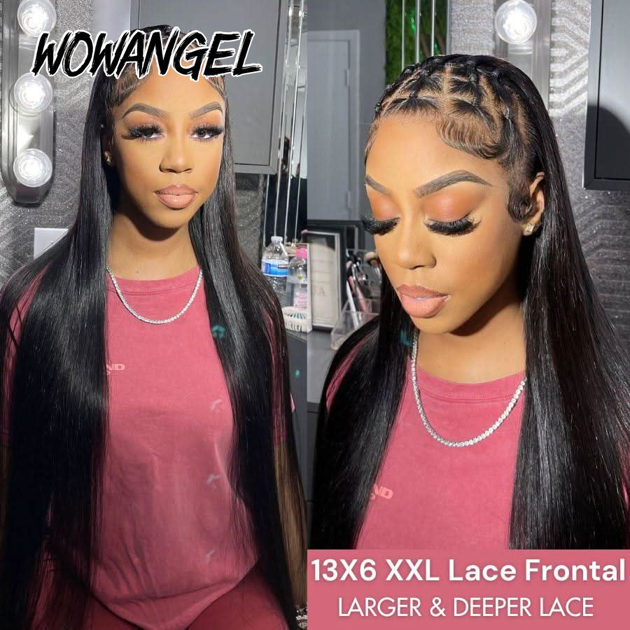 شعر مستعار WOWANGEL مستقيم بفت - مراجعة Lace Front Wig وسعره
