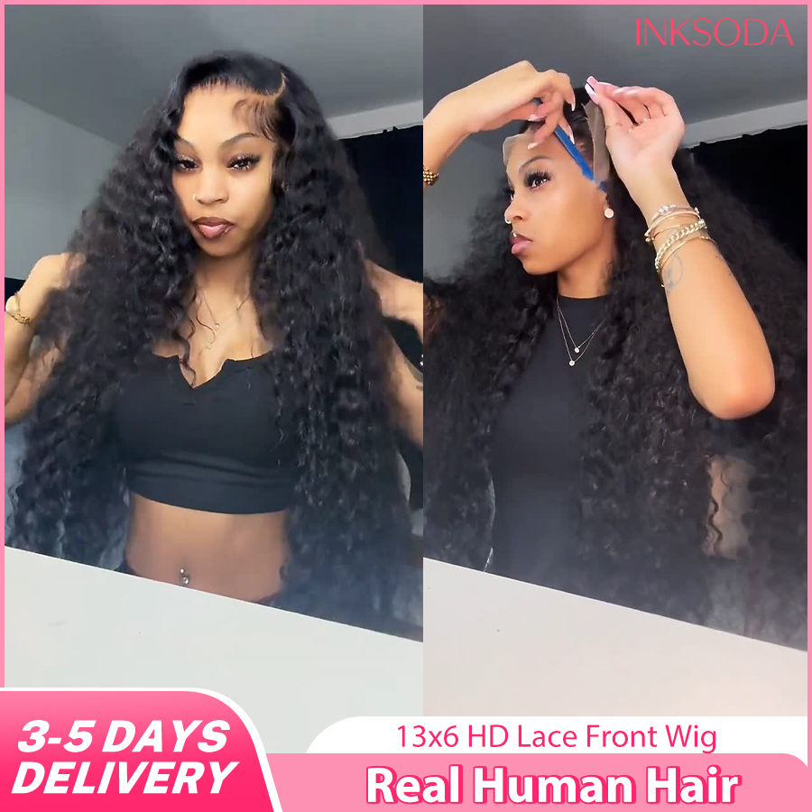 شعر مستعار بشري مموج عميق، شعر - مراجعة Lace Front Wig وسعره