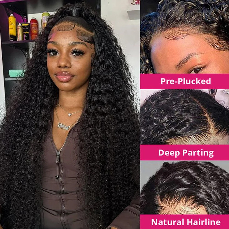 شعر مستعار بشري مموج عميق، شعر - مراجعة Lace Front Wig وسعره